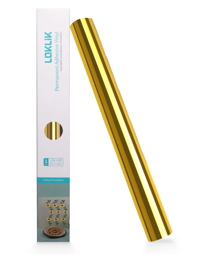 LOKLiK Permanent Adhesive Vinyl Mirror Metallic - Gold LOKLiK Permanent Adhesive Vinyl Mirror Metallic - Gold
