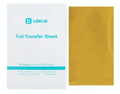 LOKLiK Folien-Transferbögen - Gold - 50er Pack