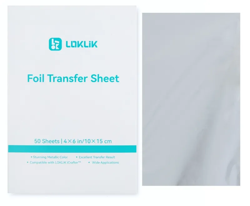LOKLiK Folien-Transferbögen - Silber - 50er Pack