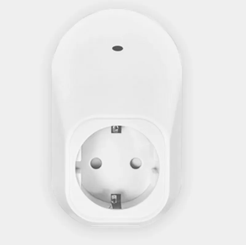 Compteur d'énergie monophasé LoRa MCF88 LoRaWAN 220V avec I/O, boîtier blanc rectangulaire arrondi doté d'une prise