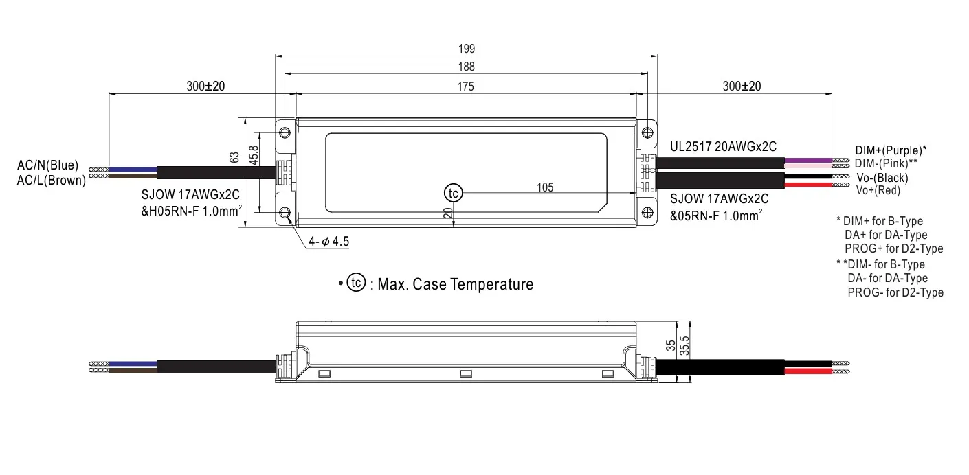 MEAN WELL Netzteil - 48V 100W  IP67 DALI