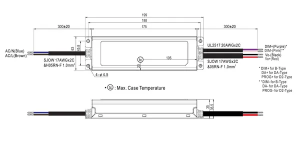 MEAN WELL Netzteil - 48V 100W  IP67 DALI