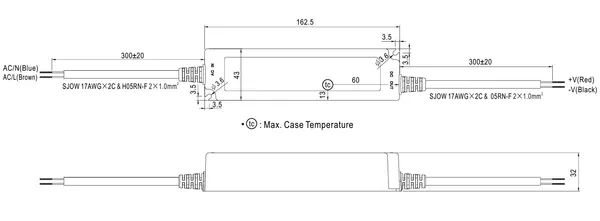 MEAN WELL Netzteil - 24V  40W  IP67