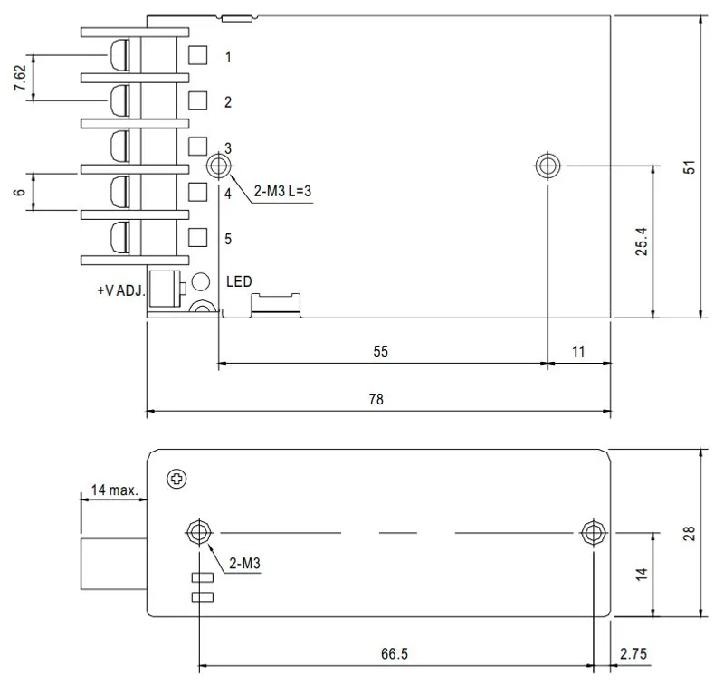 MEAN WELL Netzteil -  5V  25W