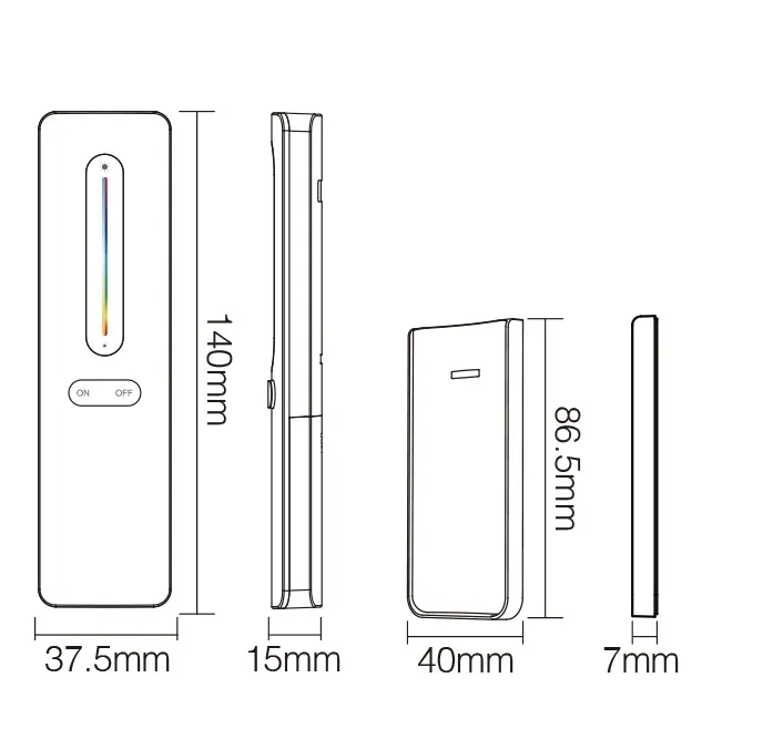 MiBoxer C4-W LED Fernbedienung 2,4GHz RGB+CCT (w)