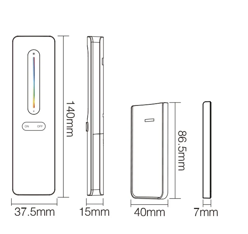 MiBoxer C4-W LED Fernbedienung 2,4GHz RGB+CCT (w)