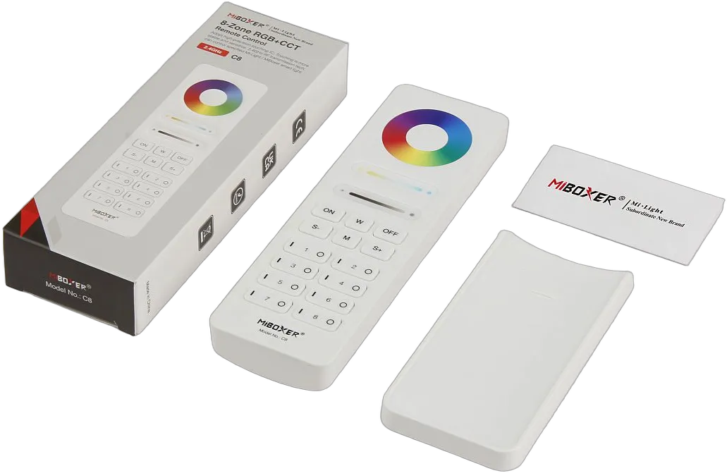MiBoxer C8-W LED Fernbedienung 2,4GHz 8-Zonen-RGB+CCT (w)