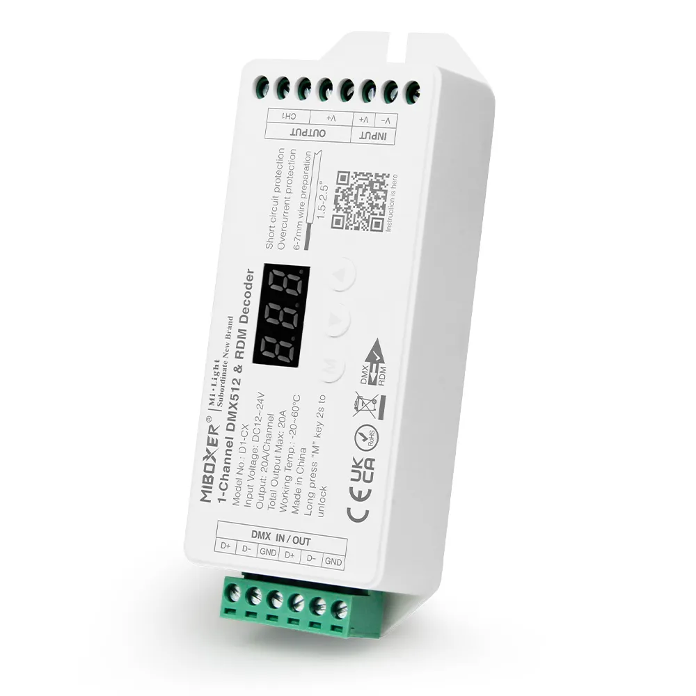MiBoxer D1-CX LED DMX 1-Kanal LED Controller MiBoxer D1-CX LED DMX 1-Kanal LED Controller