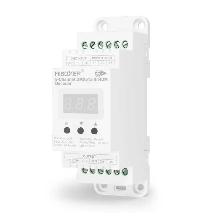 MiBoxer D5-T LED Controller DMX 5-Kanal für DIN-Schiene