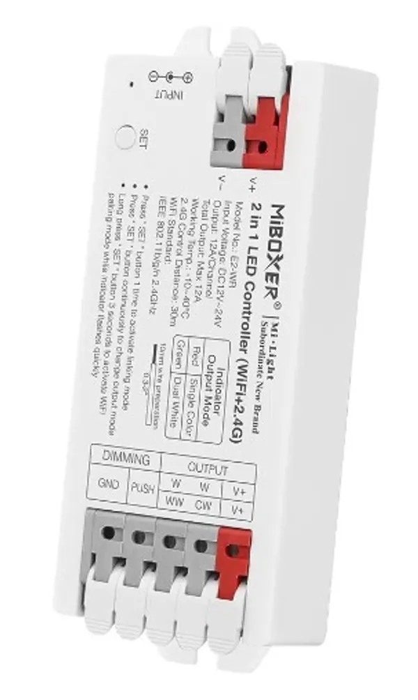 MiBoxer E2-WR LED Controller 2in1 Single colour/CCT(dual white) WLAN+2,4G
