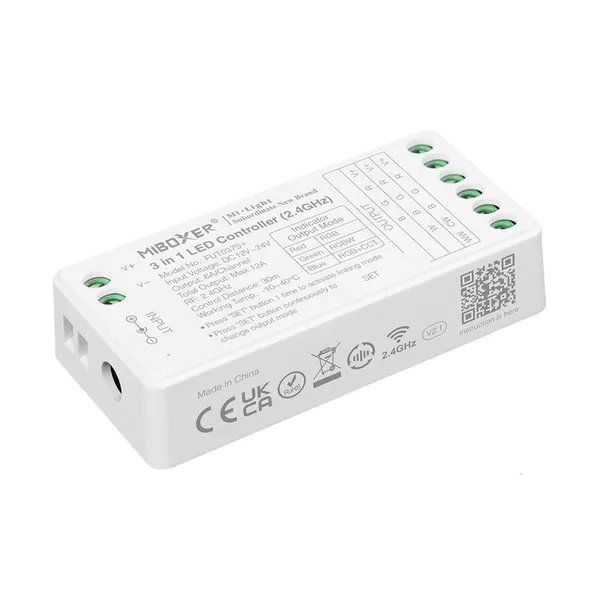 MiBoxer FUT037S+ LED Controller 3in1 (RGB/RGB-W/RGB+CCT) DC12/24V 2,4G