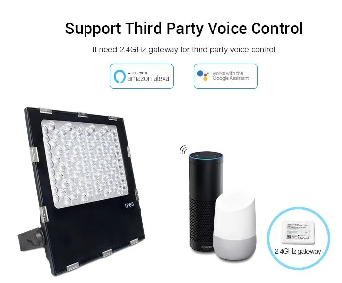 MiBoxer FUTC07 LED Flächenstrahler 100W RGB-WW (RGB-CCT) IP65 230V 25°