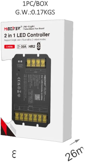 MiBoxer HR2 LED Controller 2in1 DC12~48V 2.4G HP 30A MiBoxer HR2 LED Controller 2in1 DC12~48V 2.4G HP 30A