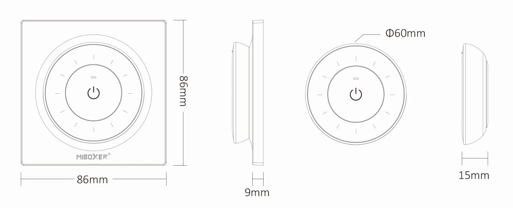 MiBoxer K3-B LED Fernbedienung Rotating Wheel Remote 2,4GHz (b) dual white (CCT) MiBoxer K3-B LED Fernbedienung Rotating Wheel Remote 2,4GHz (b) dual white (CCT)