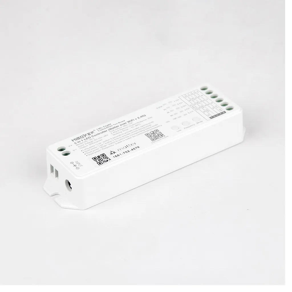 MiBoxer ML5 LED Controller 5in1 RGB-WW (RGB-CCT) DC12~24V Matter Over WiFi + 2.4G MiBoxer ML5 LED Controller 5in1 RGB-WW (RGB-CCT) DC12~24V Matter Over WiFi + 2.4G