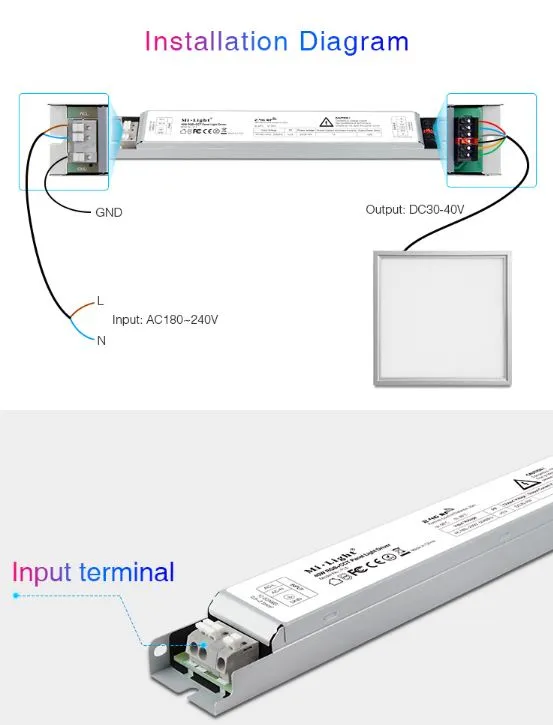 MiBoxer PL5 LED Panel Driver 40W RGB+CCT Konstantstrom 1A 30-40V MiBoxer PL5 LED Panel Driver 40W RGB+CCT Konstantstrom 1A 30-40V