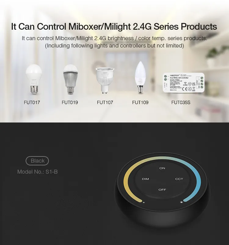 MiBoxer S1-B LED Fernbedienung Sunrise remote (b) dual white (CCT) MiBoxer S1-B LED Fernbedienung Sunrise remote (b) dual white (CCT)