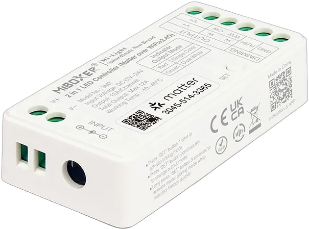 MiBoxer SM2 LED Controller Matter-Serie 2in1 Single colour/CCT(dual white) dim DC12/24V Matter Over WiFi+2.4GHz