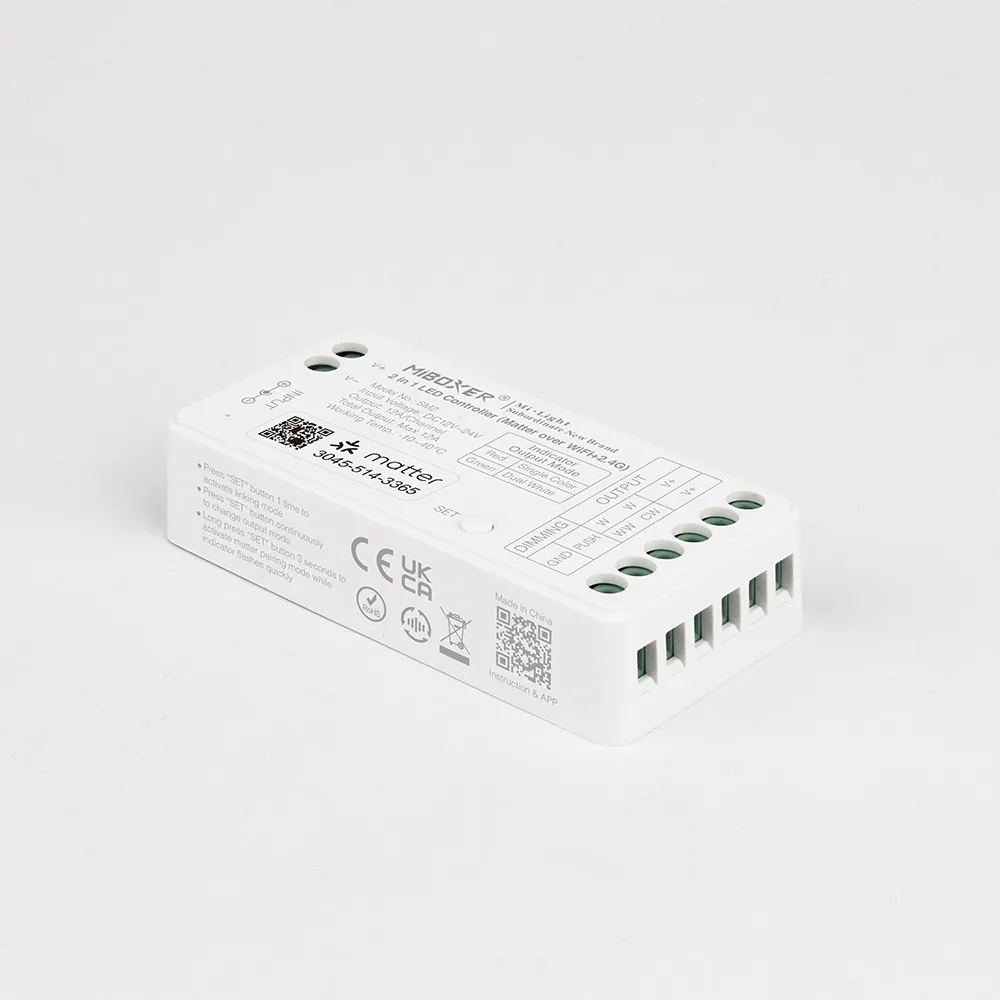 MiBoxer SM2 LED Controller Matter-Serie 2in1 Single colour/CCT(dual white) dim DC12/24V Matter Over WiFi+2.4GHz