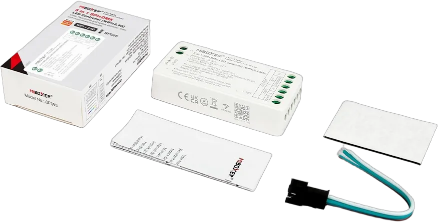 MiBoxer SPIW5 LED Pixel LED Controller SPI-Serie 5 in 1 SPI+DMX (2.4GHz+Wifi)