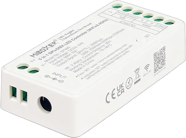 MiBoxer SPIW5 LED Pixel LED Controller SPI-Serie 5 in 1 SPI+DMX (2.4GHz+Wifi)