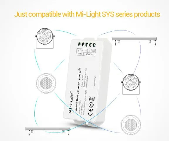 MiBoxer SYS-T1 LED-Ein-Kanal-Steuergerät mit Anschluss zu LED-Downlights und Schienensystemen für Mi-Light MiBoxer SYS-T1 LED-Ein-Kanal-Steuergerät mit Anschluss zu LED-Downlights und Schienensystemen für Mi-Light