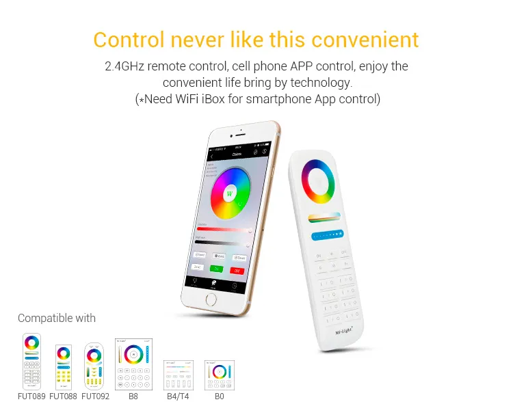 MiBoxer SYS-T1 LED-Ein-Kanal-Host-Controller mit Smartphone-App und kompatiblen Fernbedienungen wie FUT089 für einfache MiBoxer SYS-T1 LED-Ein-Kanal-Host-Controller mit Smartphone-App und kompatiblen Fernbedienungen wie FUT089 für einfache
