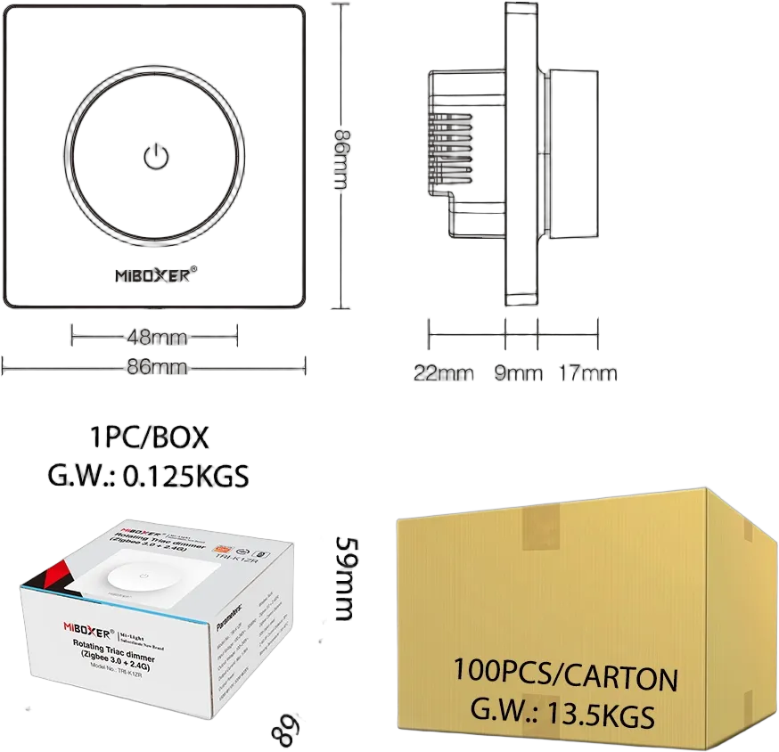 Synergy 21 Rotating Triac dimmer Fernbedinung ( 2.4GHz) *Milight/Miboxer* Synergy 21 Rotating Triac dimmer Fernbedinung ( 2.4GHz) *Milight/Miboxer*