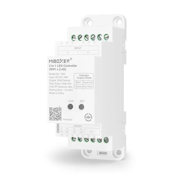 Synergy 21 LED Controller 2 in 1 Track LED Controller Single colour/CCT(dual white) DC12/24V WiFi+2.4GHz *Milight/Miboxer* Synergy 21 LED Controller 2 in 1 Track LED Controller Single colour/CCT(dual white) DC12/24V WiFi+2.4GHz *Milight/Miboxer*
