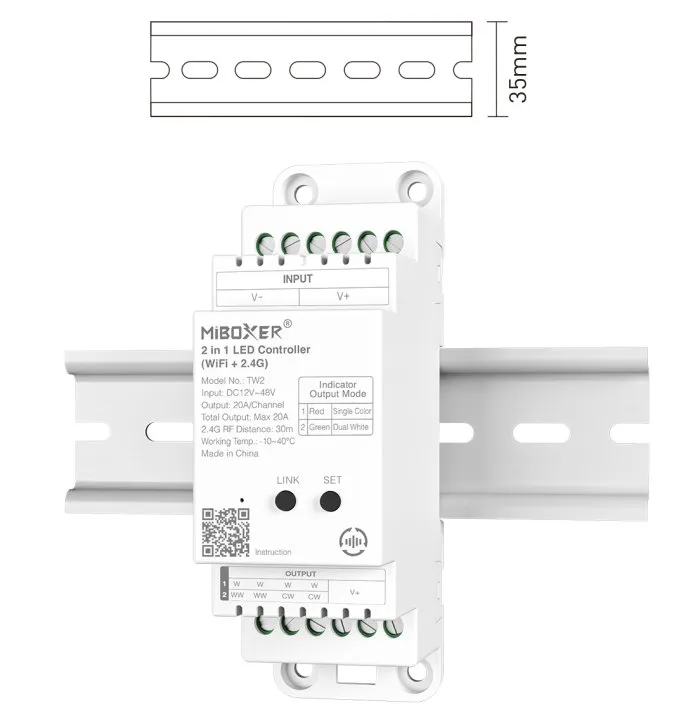 Synergy 21 LED Controller 2 in 1 Track LED Controller Single colour/CCT(dual white) DC12/24V WiFi+2.4GHz *Milight/Miboxer* Synergy 21 LED Controller 2 in 1 Track LED Controller Single colour/CCT(dual white) DC12/24V WiFi+2.4GHz *Milight/Miboxer*