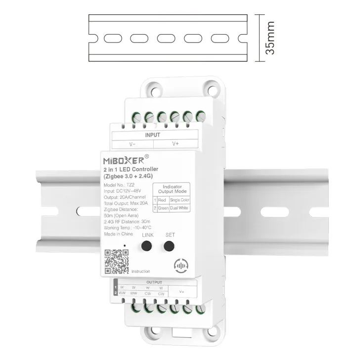 Synergy 21 LED Controller 2 in 1 Track LED Controller Single colour/CCT(dual white) DC12/24V ZigBee 3.0+2.4GHz *Milight/Miboxer*