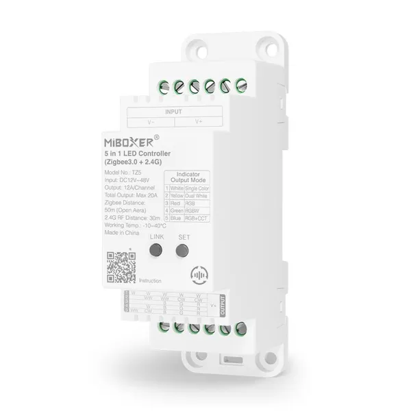 Synergy 21 LED Controller 5 in 1 Track LED Controller Single colour/CCT/RGB/RGB-W/RGB-WW) DC12/24V ZigBee 3.0+2.4GHz *Milight/Miboxer*