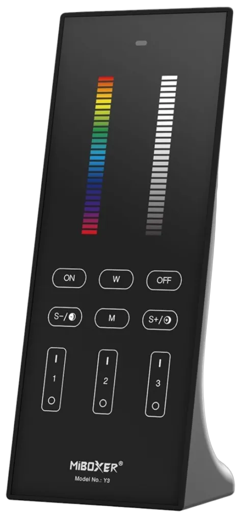 MiBoxer Y3-B LED Fernbedienung 2,4GHz RGB-WW (RGB-CCT) 3 Zonen vertikal (b) MiBoxer Y3-B LED Fernbedienung 2,4GHz RGB-WW (RGB-CCT) 3 Zonen vertikal (b)
