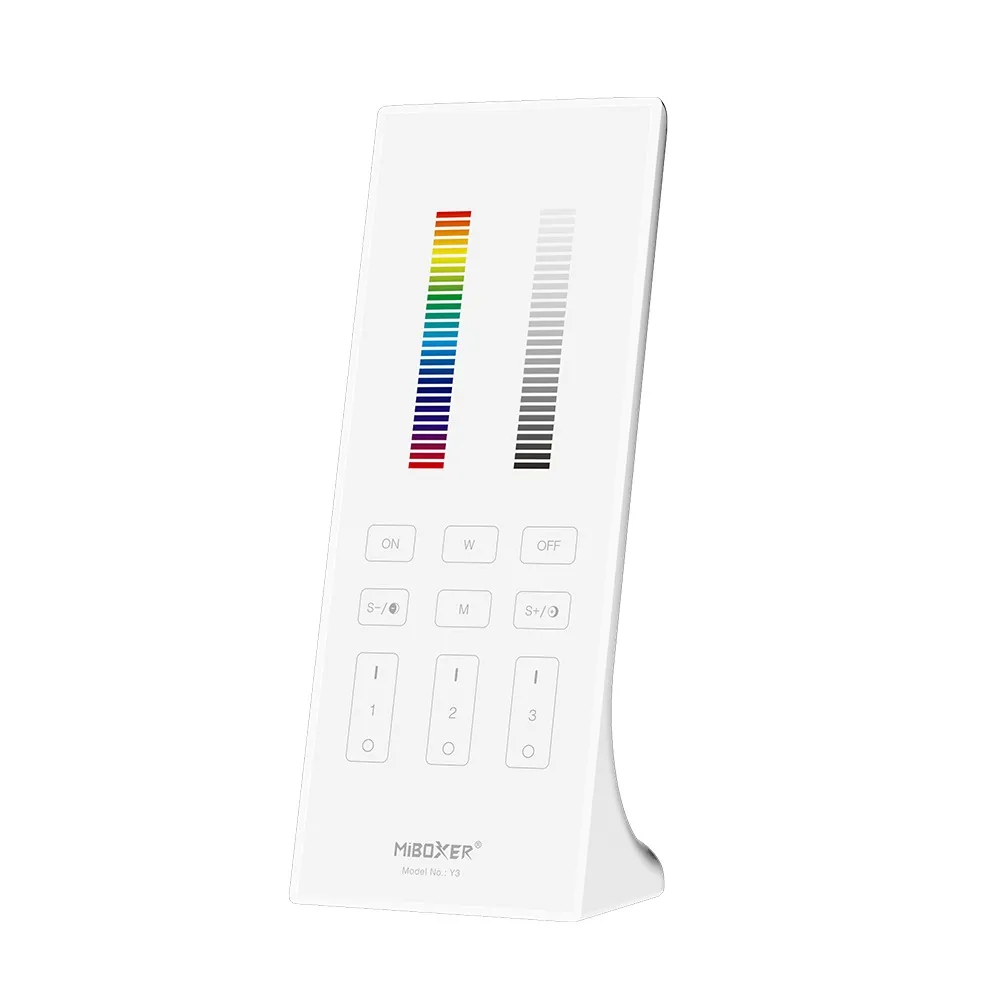 MiBoxer Y3-W LED Fernbedienung 2,4GHz RGB-WW (RGB-CCT) 3 Zonen vertikal (w)