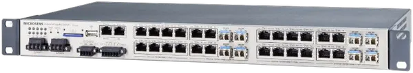 Microsens Ruggedized 19" 25 Port Gigabit Ethernet Switch, PoE+ BS, 8xSFP, MS400890MX-BS
