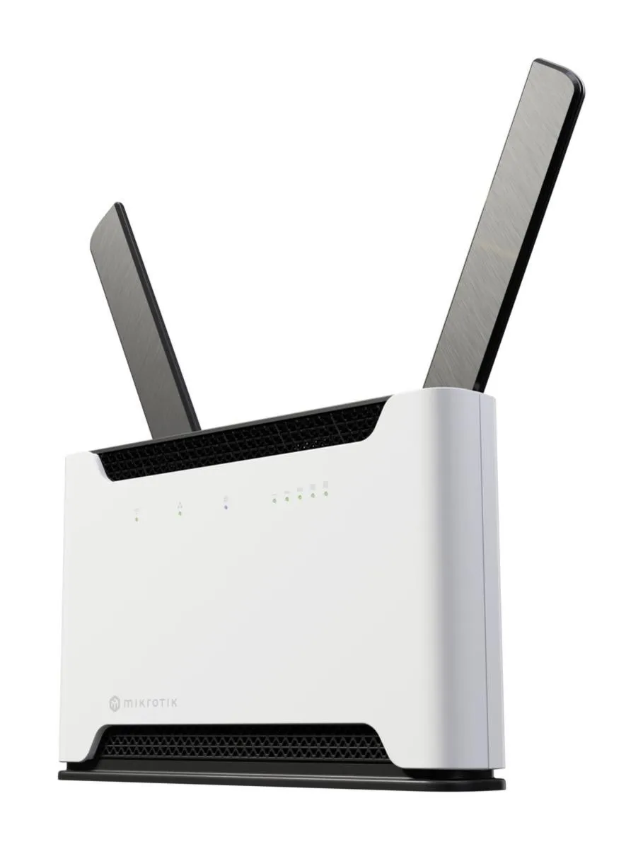 MikroTik Chateau LTE/5G ax Kit Dual-Band Router mit 4x 1 GBit und 1x 2,5 GBit Ports, weißes Gehäuse mit zwei grauen MikroTik Chateau LTE/5G ax Kit Dual-Band Router mit 4x 1 GBit und 1x 2,5 GBit Ports, weißes Gehäuse mit zwei grauen