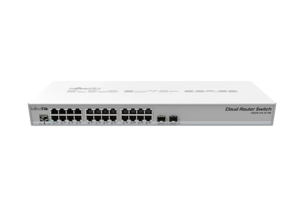 MikroTik Cloud Router Switch CRS326-24G-2S+RM, 24x Gigabit, 2x SFP+, Rackmount