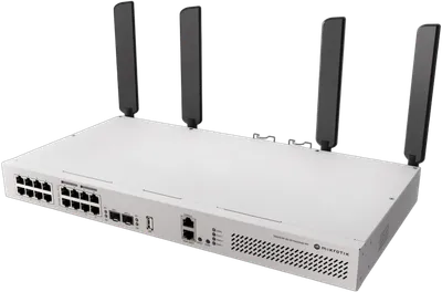 Cloud Router Switch, 16+1x 1GB, 8x PoE, 2x SFP+, 2 redundante Netzteile, WiFi