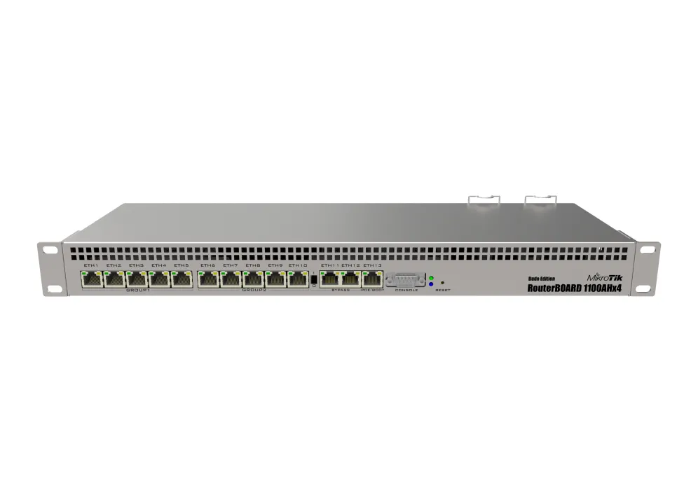 MikroTik RouterBOARD RB1100Dx4, 13x Gigabit, 60GB SSD, Dude Edition MikroTik RouterBOARD RB1100Dx4, 13x Gigabit, 60GB SSD, Dude Edition