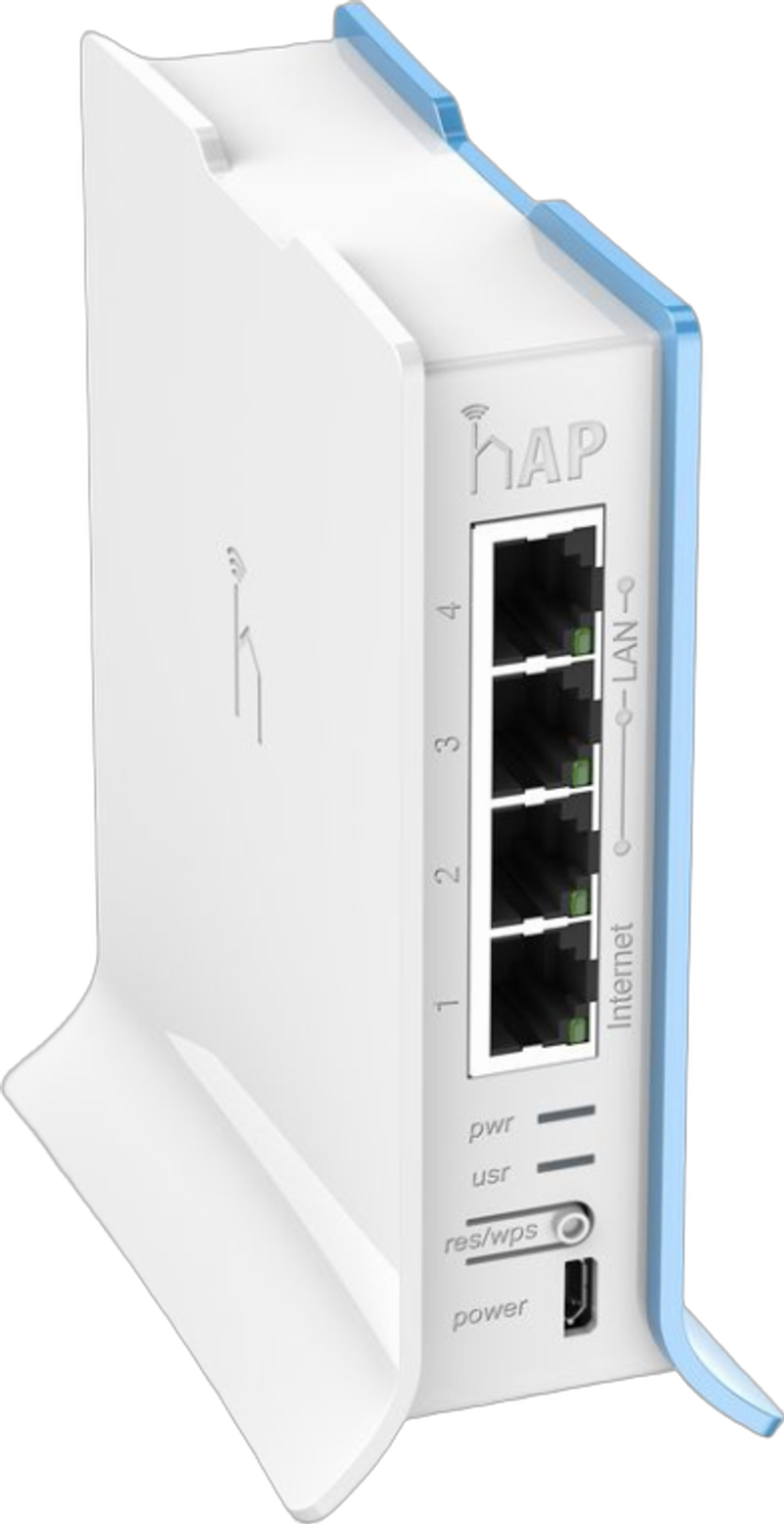 MikroTik home Access Point RB941-2nD-TC, hAP lite TC, 2,4 GHz, 4x 10/100, Tower Case