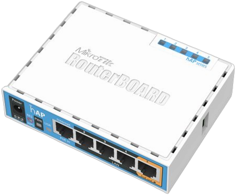 MikroTik home Access Point RB951Ui-2nD, hAP, 2.4 GHz, 5x 10/100, USB