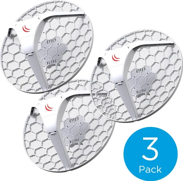 MikroTik Wireless Light Head Grid, LHG 5 Tripack RBLHG5kit
