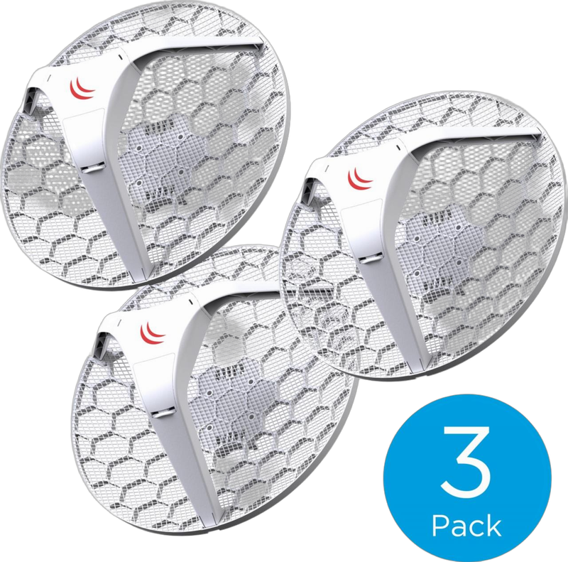 MikroTik Wireless Light Head Grid, LHG 5 Tripack RBLHG5kit