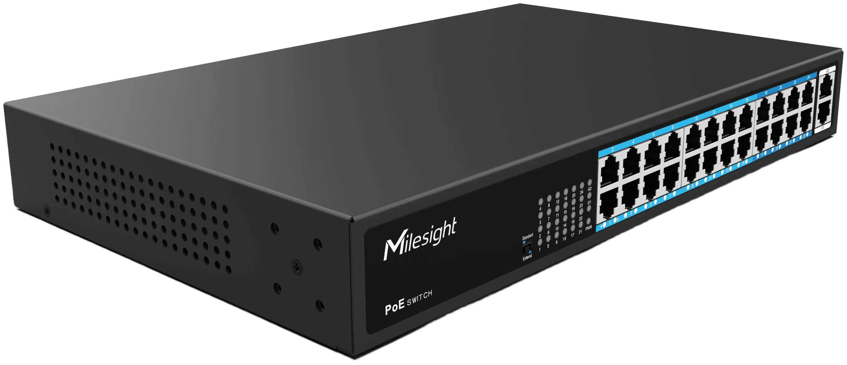 Milesight IoT Milesight 24-Port PoE Switch, MS-S0224-GL Milesight IoT Milesight 24-Port PoE Switch, MS-S0224-GL