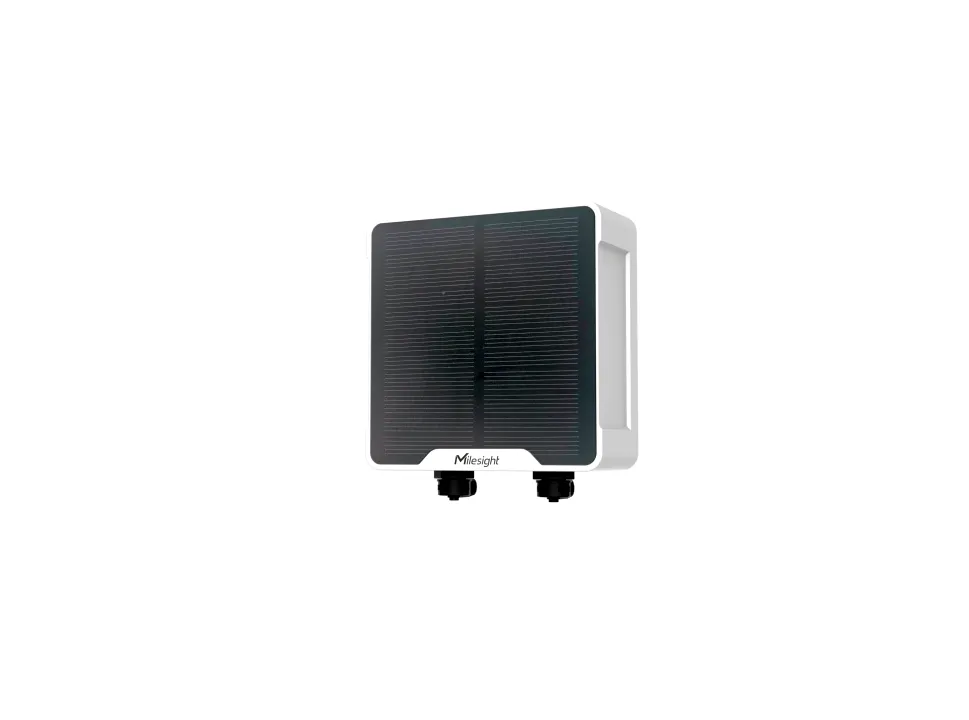 Milesight IoT Solenoid Valve Controller UC511-DI-868M mit Solarpanel und Kabelanschlüssen für LoRaWAN-Anwendungen in weißem Milesight IoT Solenoid Valve Controller UC511-DI-868M mit Solarpanel und Kabelanschlüssen für LoRaWAN-Anwendungen in weißem