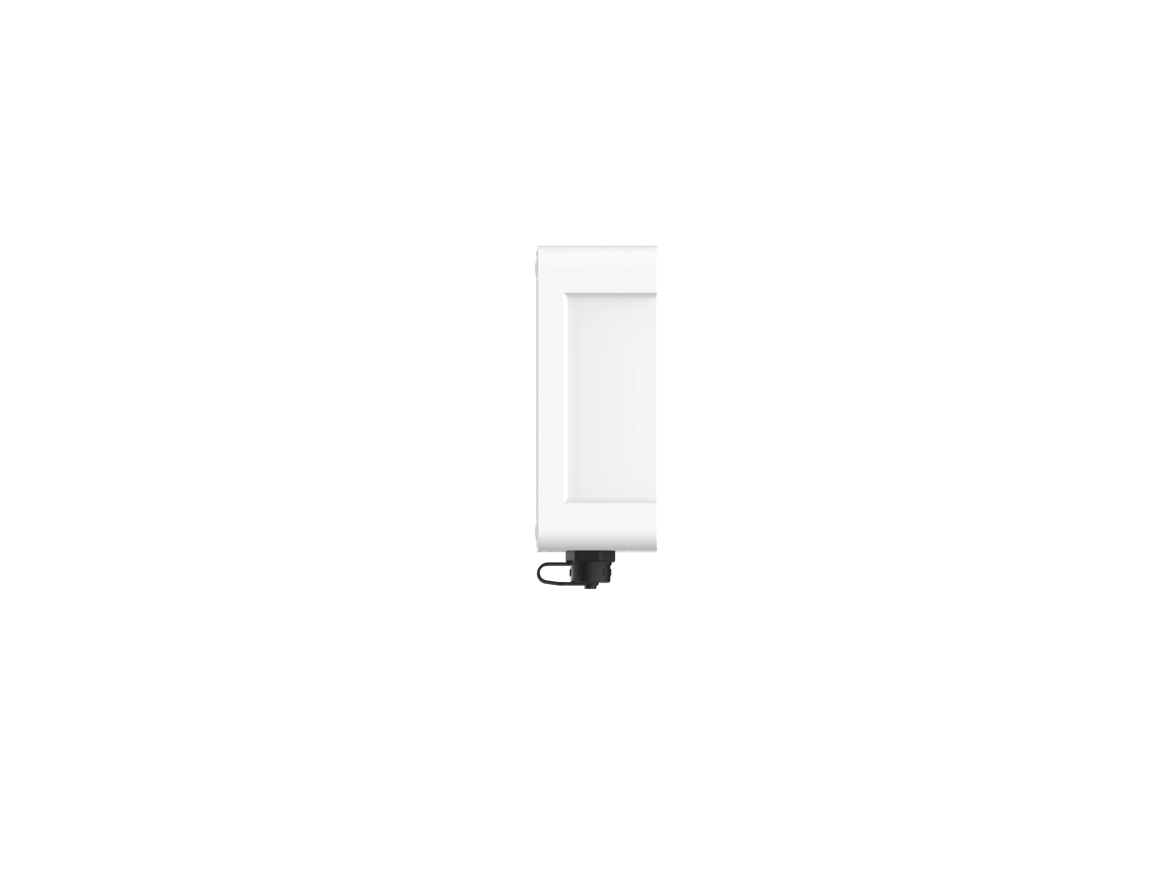Weißer Milesight IoT Solenoid Valve Controller UC511-DI-868M LoRaWAN in Seitenansicht mit schwarzem Kabelanschluss und Weißer Milesight IoT Solenoid Valve Controller UC511-DI-868M LoRaWAN in Seitenansicht mit schwarzem Kabelanschluss und