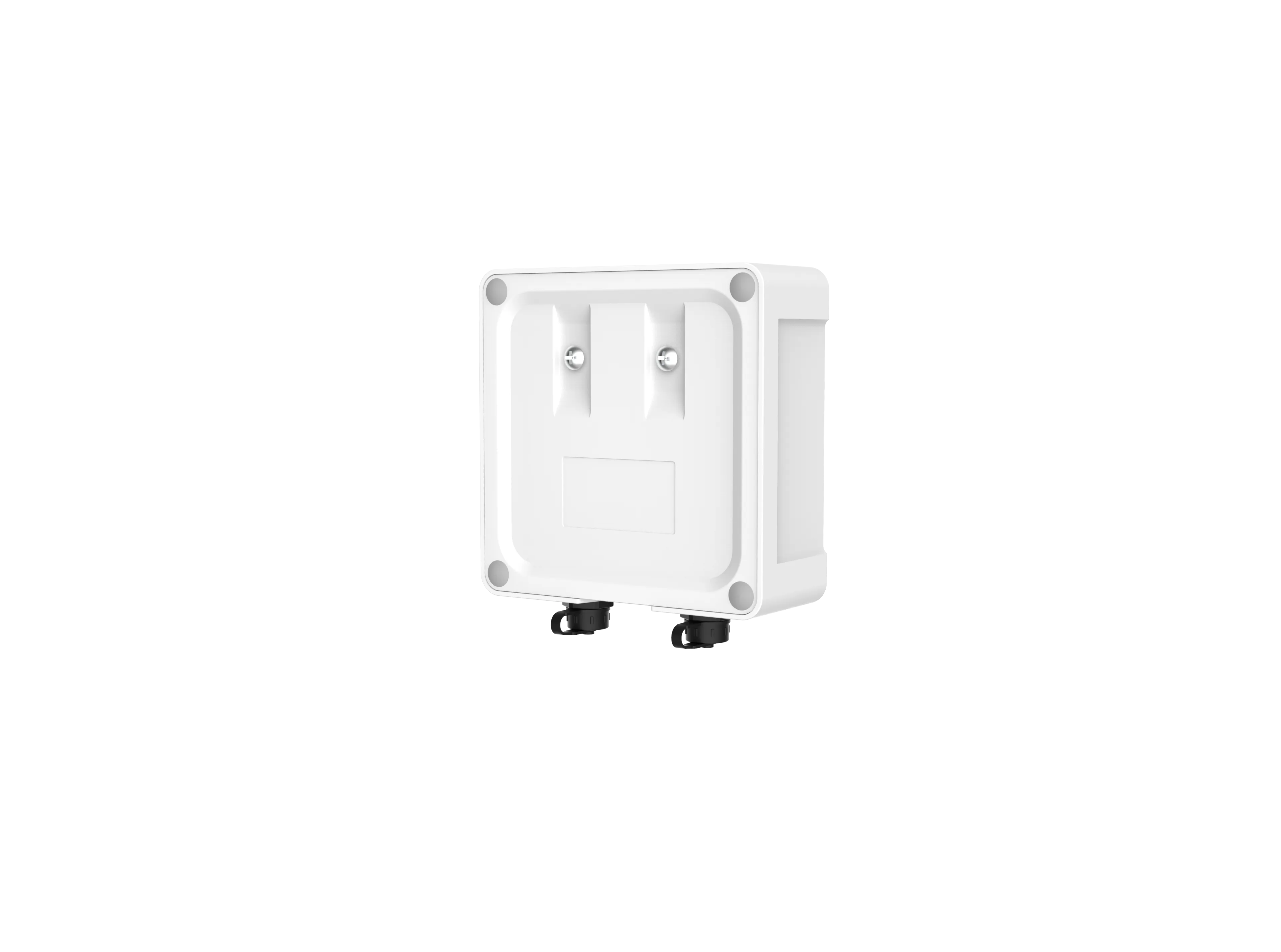 Milesight IoT Solenoid Valve Controller UC511-DI-868M LoRaWAN Rückansicht mit Montagelöchern, Schrauben und Milesight IoT Solenoid Valve Controller UC511-DI-868M LoRaWAN Rückansicht mit Montagelöchern, Schrauben und