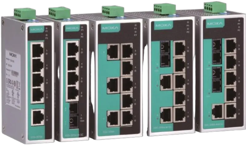 EDS-205A/208A Serie, unmanaged Ethernet Switche