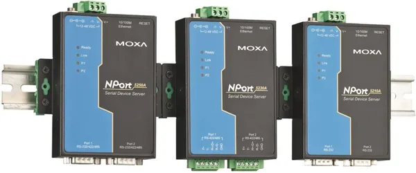 NPort® 5200A, 2-Port RS-232/422/485 Serial Device Server