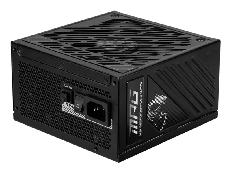 MSI MPG A850GS PCIE5 unidad de fuente de alimentación 850 W 24-pin ATX ATX Negro